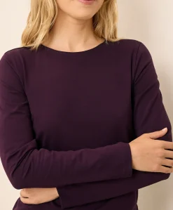 Women Pact Organic Luxe Stretch Jersey Slim Long Sleeve Tee
