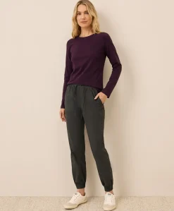 Women Pact Organic Luxe Stretch Jersey Slim Long Sleeve Tee