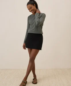 Women Pact Organic Luxe Stretch Jersey Slim Long Sleeve Tee