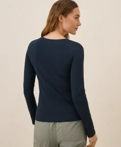 Women Pact Organic Luxe Stretch Jersey Slim Long Sleeve Tee
