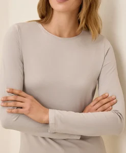 Women Pact Organic Luxe Stretch Jersey Slim Long Sleeve Tee