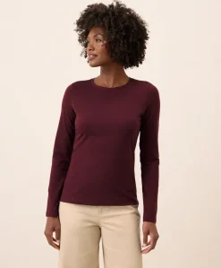 Women Pact Organic Luxe Stretch Jersey Slim Long Sleeve Tee