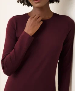 Women Pact Organic Luxe Stretch Jersey Slim Long Sleeve Tee