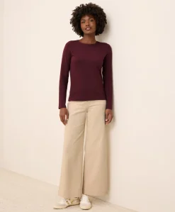 Women Pact Organic Luxe Stretch Jersey Slim Long Sleeve Tee