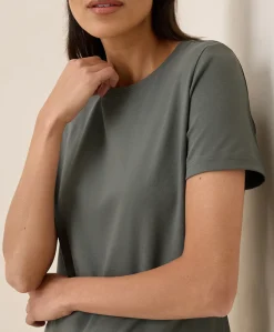 Women Pact Organic Luxe Stretch Jersey Slim Tee