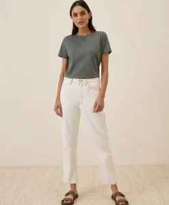 Women Pact Organic Luxe Stretch Jersey Slim Tee