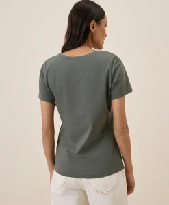 Women Pact Organic Luxe Stretch Jersey Slim Tee