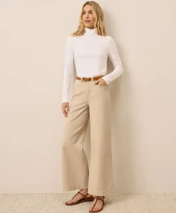 Women Pact Organic Luxe Stretch Jersey Slim Turtleneck