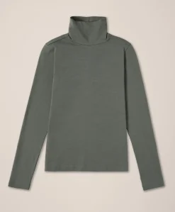 Women Pact Organic Luxe Stretch Jersey Slim Turtleneck