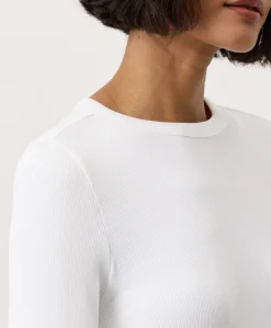 Women Pact Organic Perfect Rib Crewneck Long Sleeve Tee
