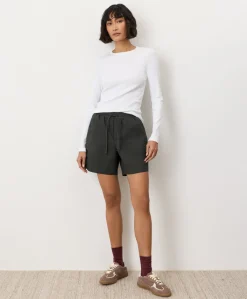 Women Pact Organic Perfect Rib Crewneck Long Sleeve Tee