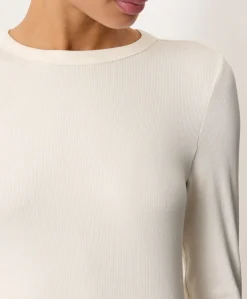 Women Pact Organic Perfect Rib Crewneck Long Sleeve Tee