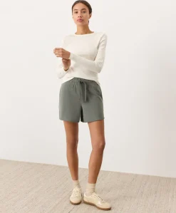 Women Pact Organic Perfect Rib Crewneck Long Sleeve Tee