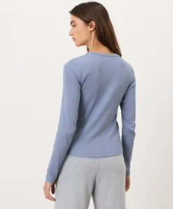 Women Pact Organic Perfect Rib Crewneck Long Sleeve Tee