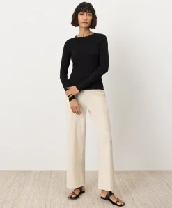 Women Pact Organic Perfect Rib Crewneck Long Sleeve Tee