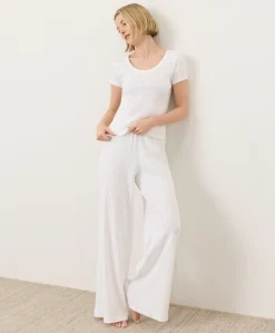 Women Pact Organic Pointelle Wide Leg Pant