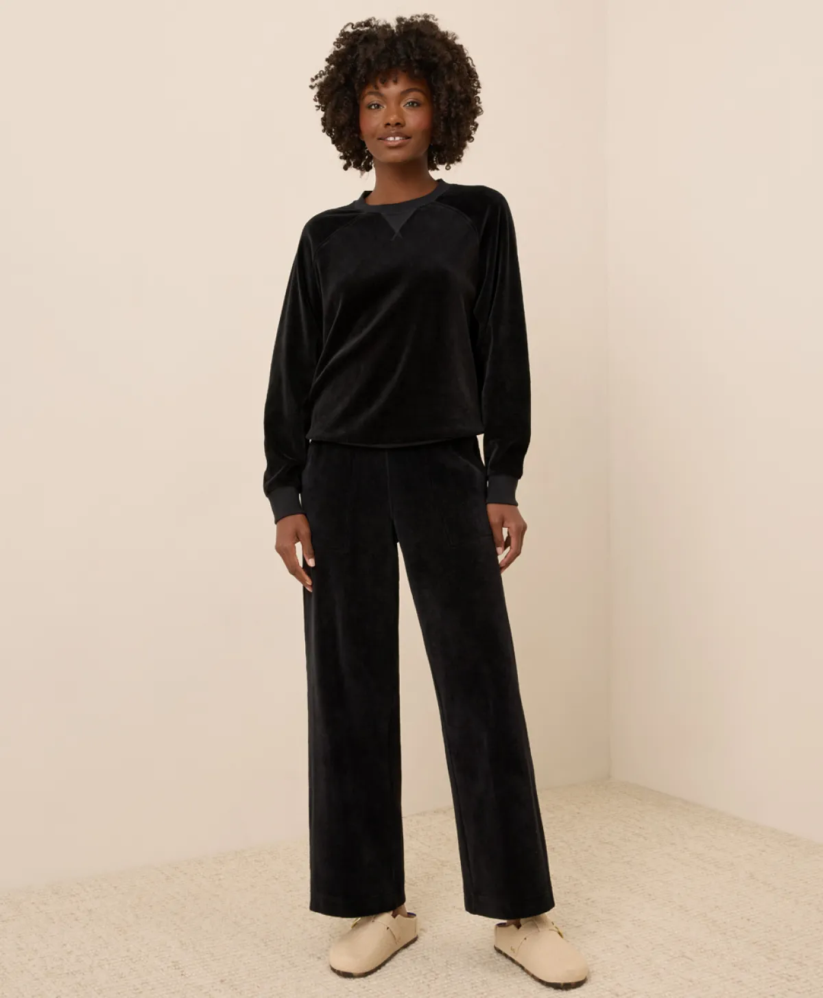 Women Pact Organic Pure Velour Crew Sweatshirt
