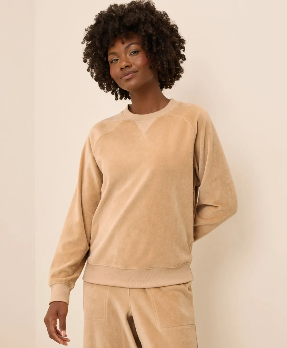 Women Pact Organic Pure Velour Crew Sweatshirt