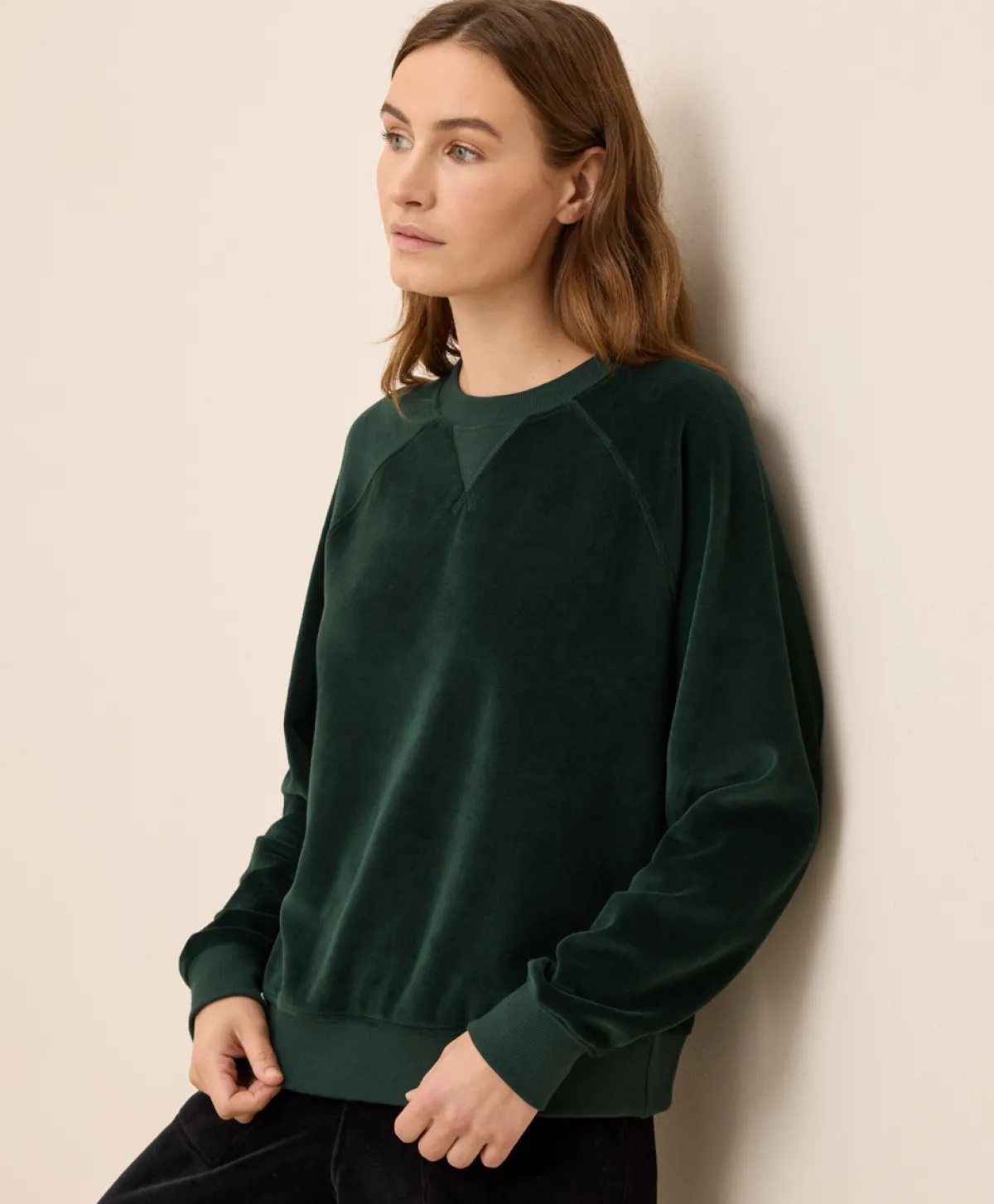 Women Pact Organic Pure Velour Crew Sweatshirt