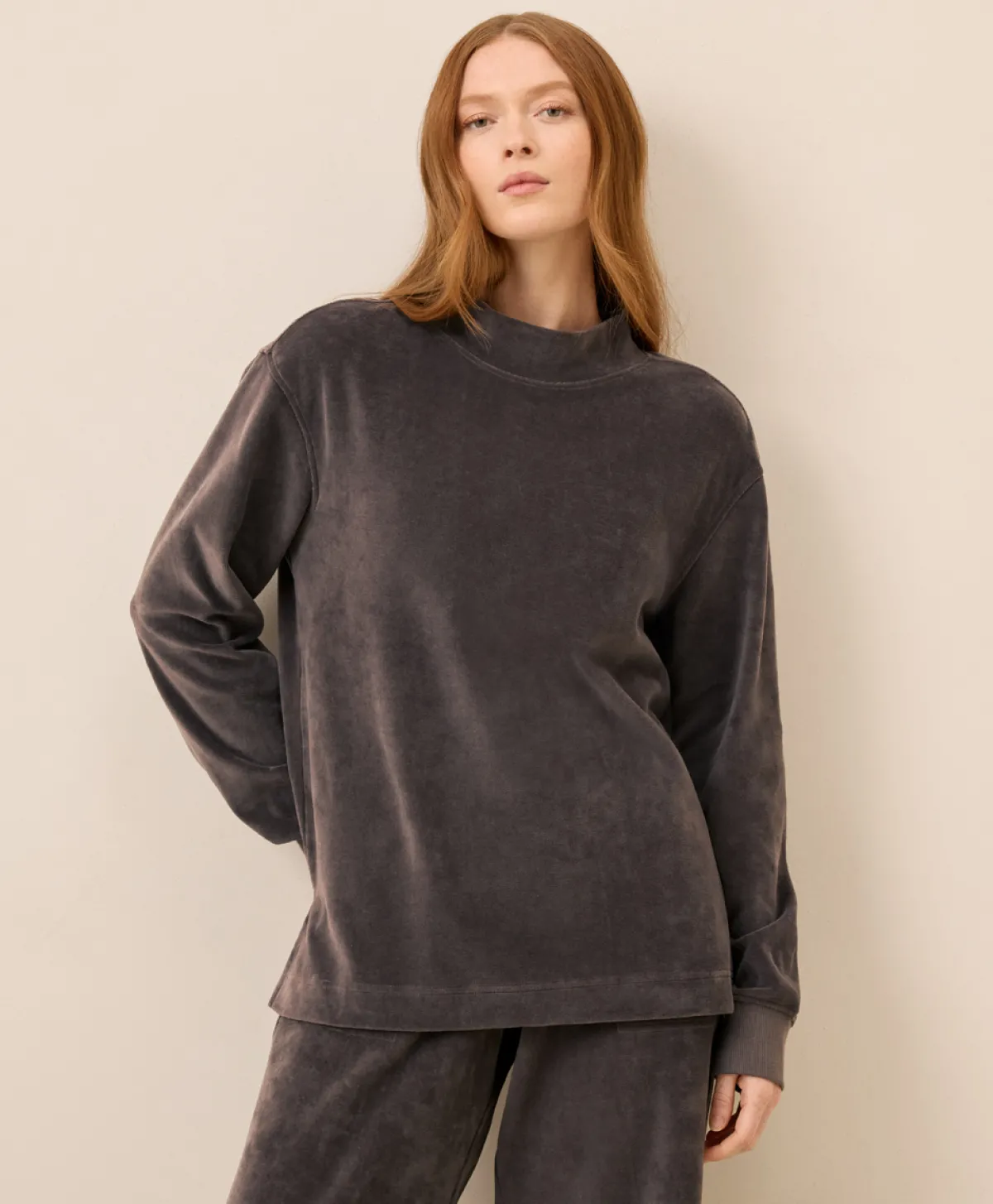 Women Pact Organic Pure Velour Mock Tunic