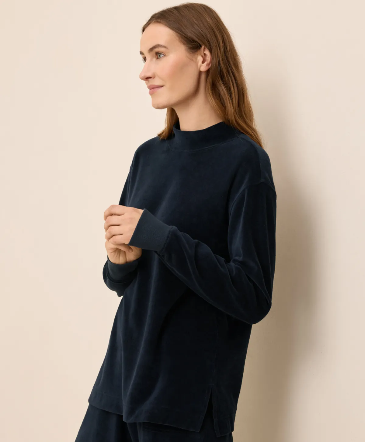 Women Pact Organic Pure Velour Mock Tunic
