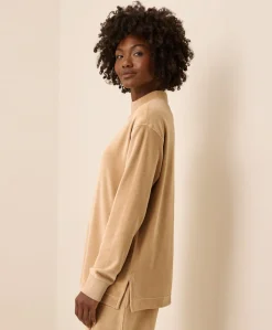 Women Pact Organic Pure Velour Mock Tunic