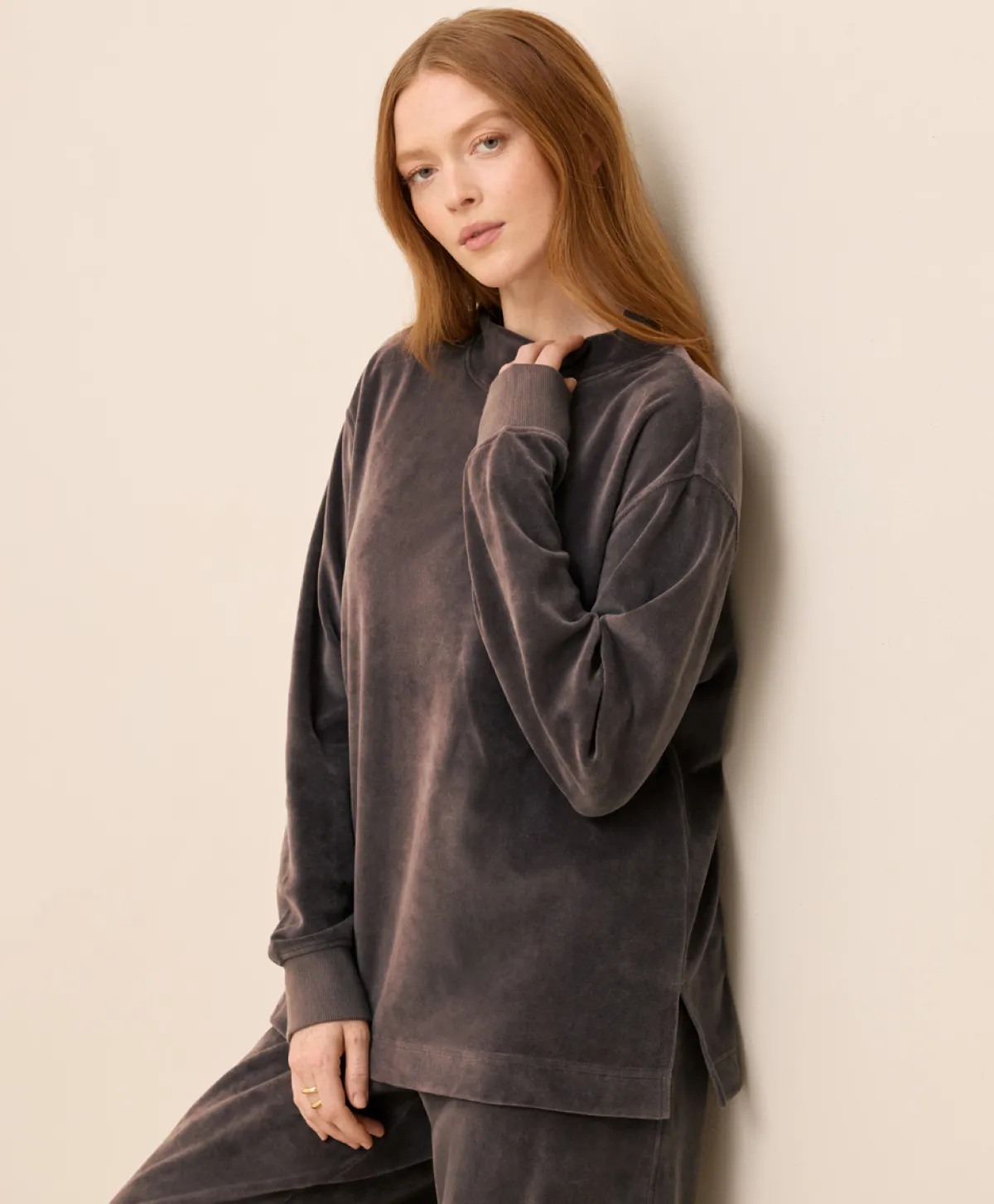 Women Pact Organic Pure Velour Mock Tunic