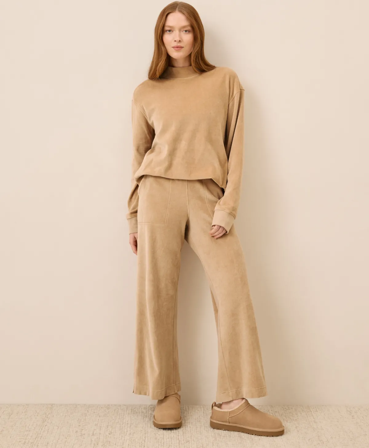 Women Pact Organic Pure Velour Mock Tunic