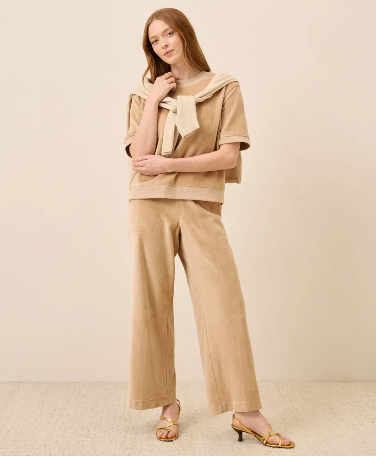 Women Pact Organic Pure Velour Wide Leg Pant