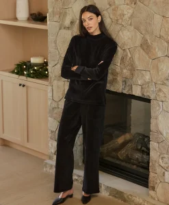 Women Pact Organic Pure Velour Wide Leg Pant