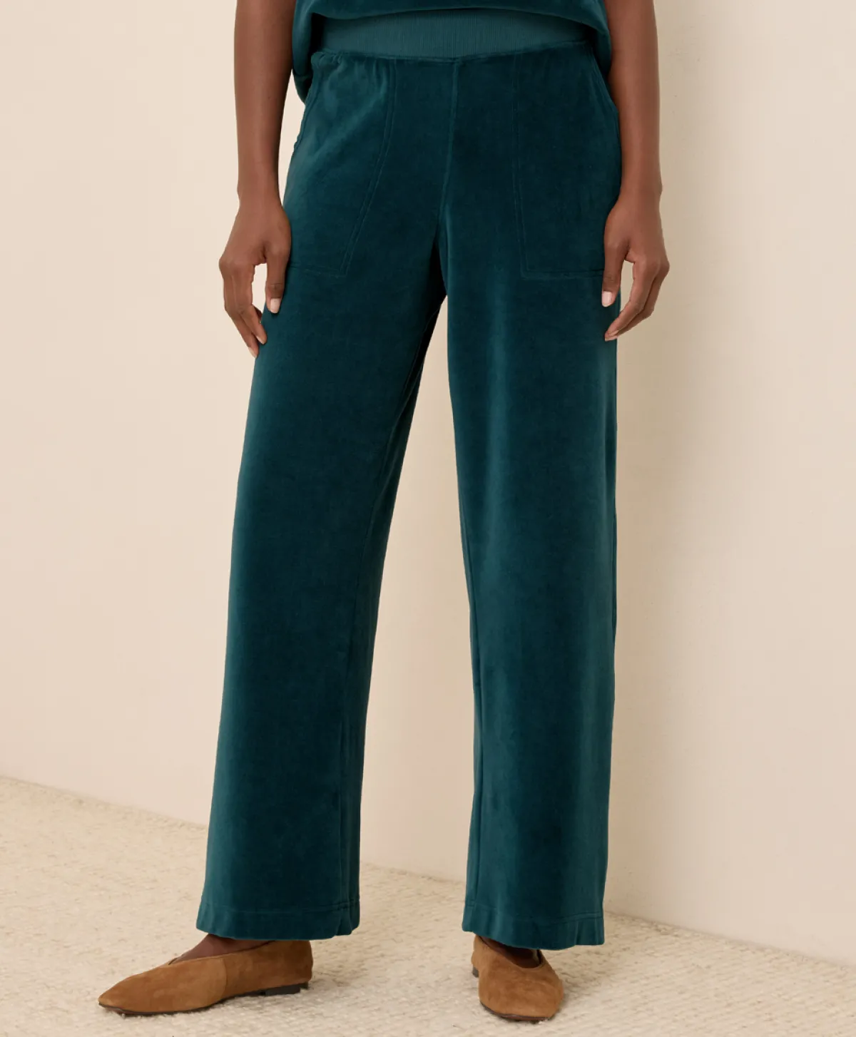 Women Pact Organic Pure Velour Wide Leg Pant