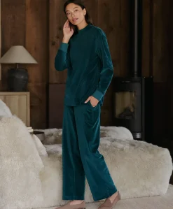 Women Pact Organic Pure Velour Wide Leg Pant