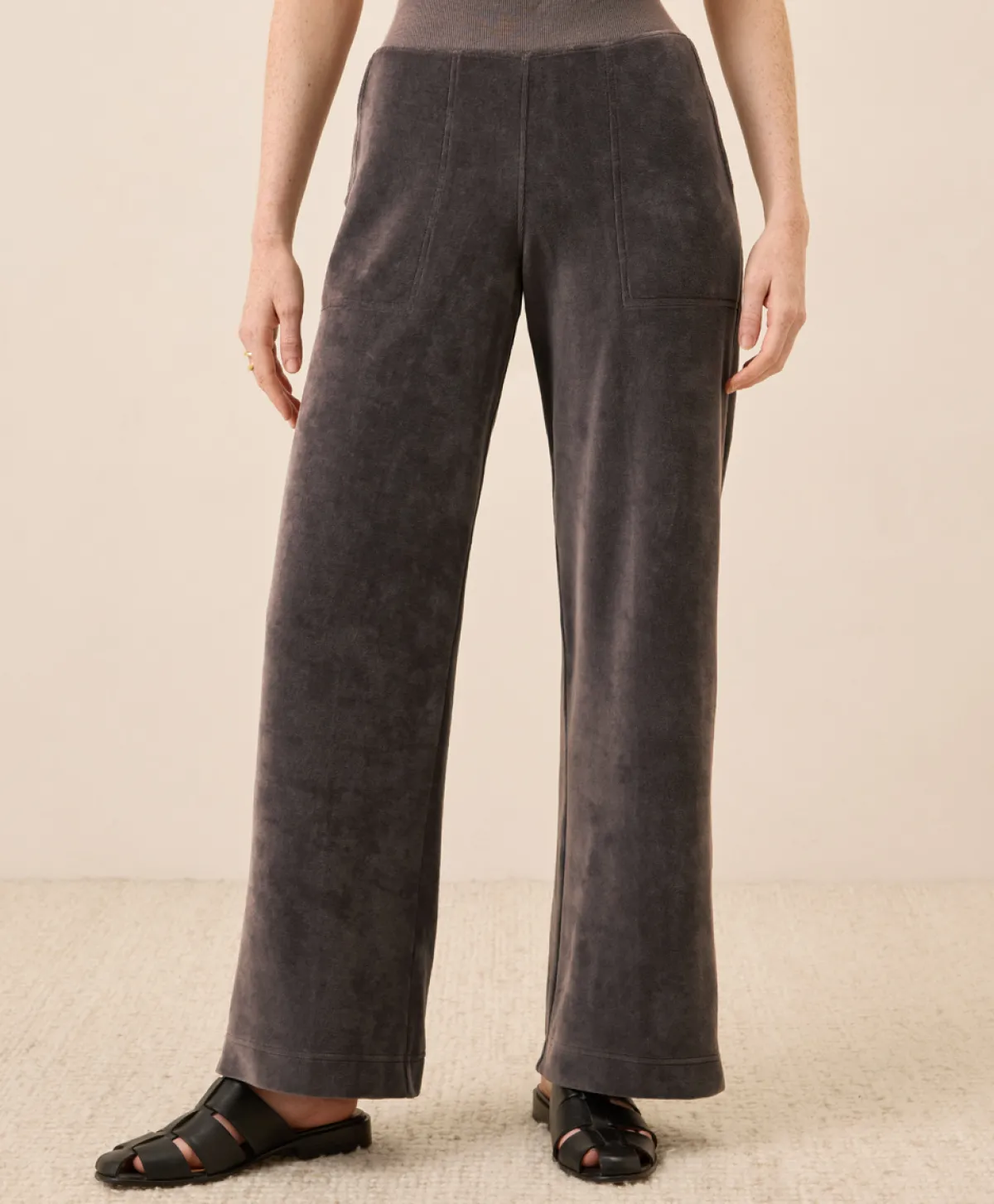 Women Pact Organic Pure Velour Wide Leg Pant