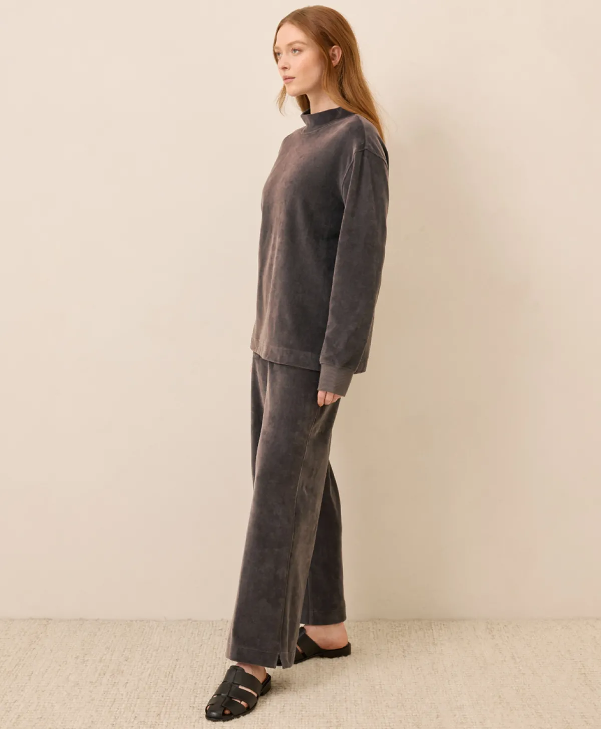Women Pact Organic Pure Velour Wide Leg Pant