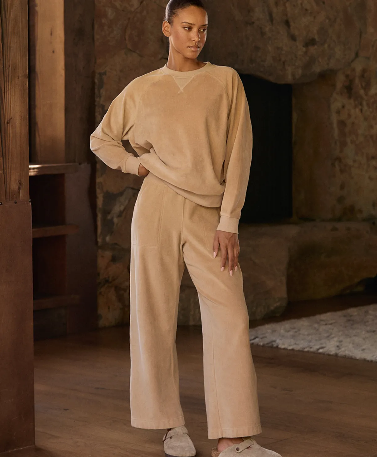 Women Pact Organic Pure Velour Wide Leg Pant