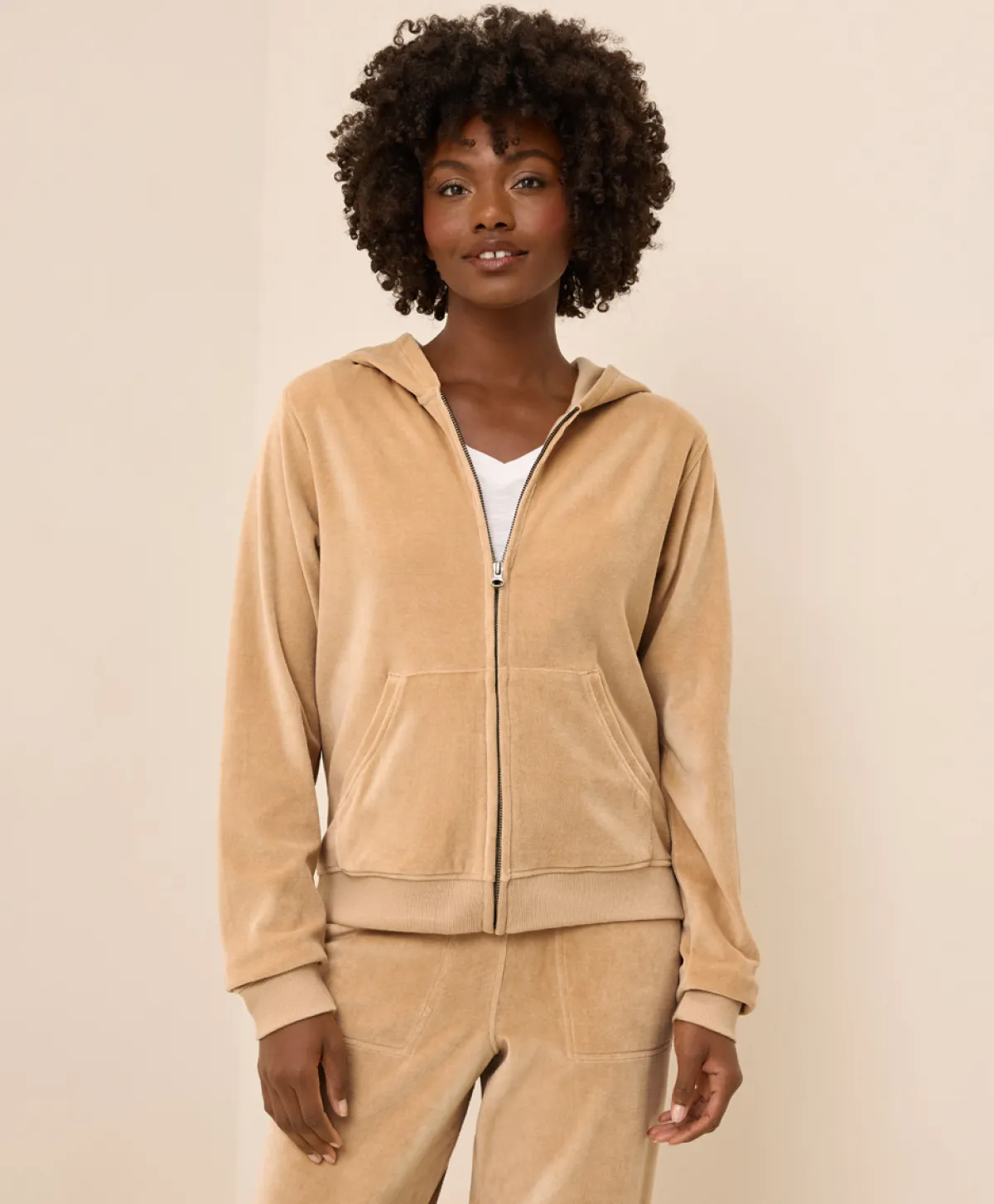 Women Pact Organic Pure Velour Zip Hoodie