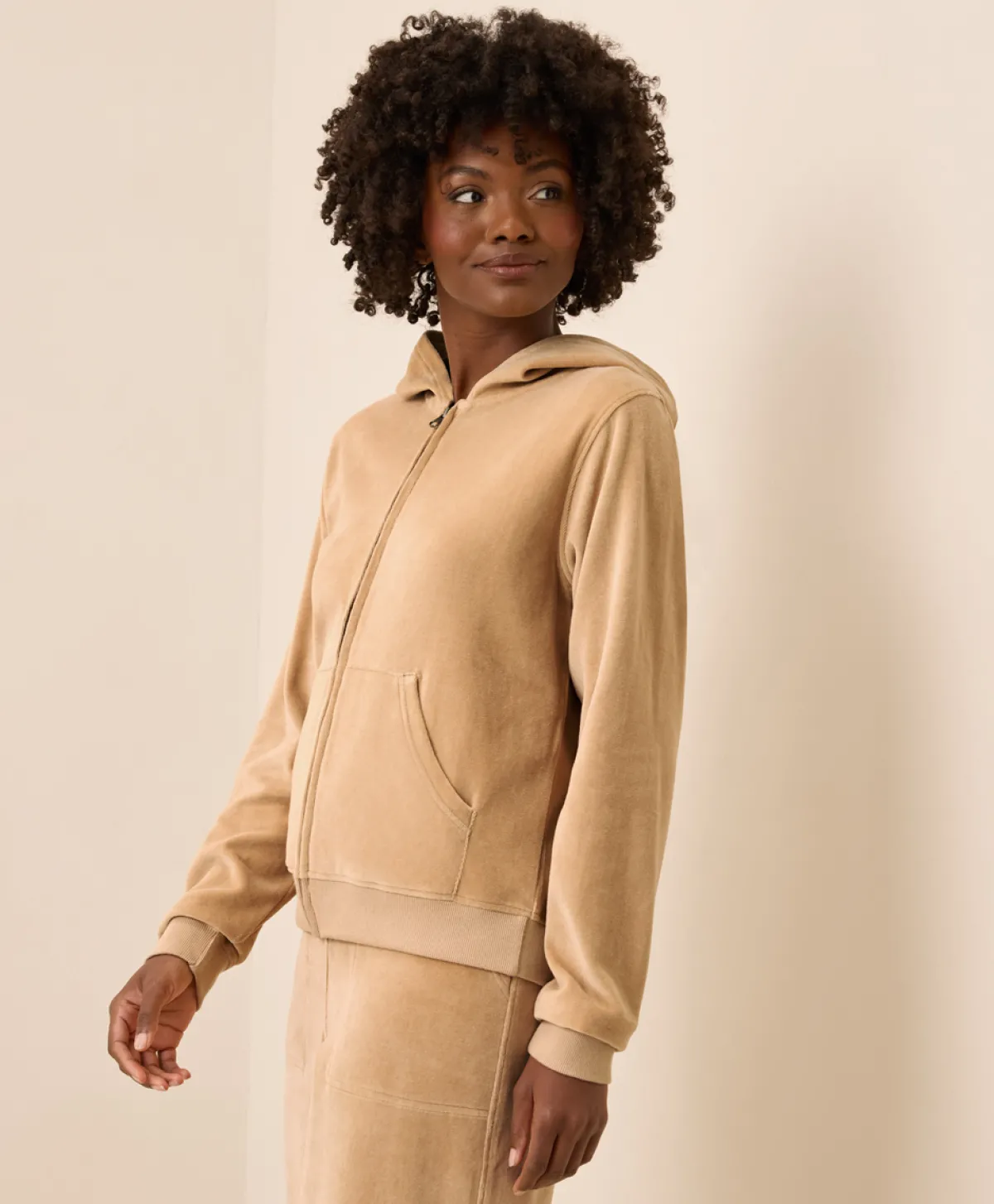Women Pact Organic Pure Velour Zip Hoodie