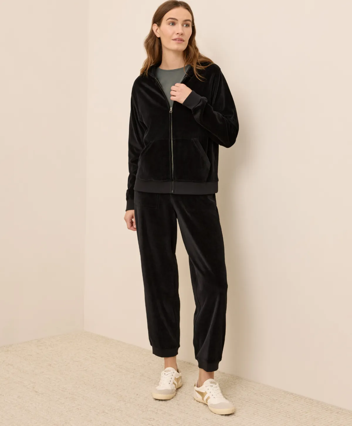 Women Pact Organic Pure Velour Zip Hoodie