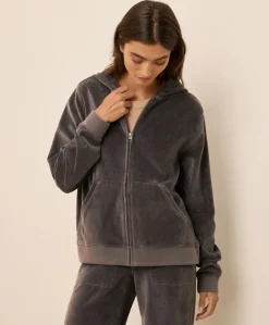 Women Pact Organic Pure Velour Zip Hoodie