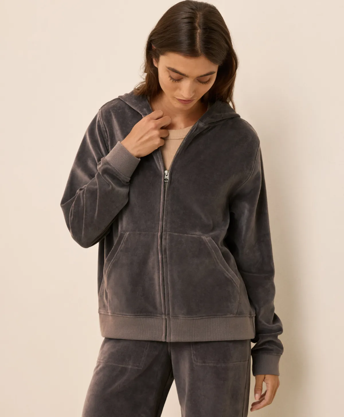 Women Pact Organic Pure Velour Zip Hoodie
