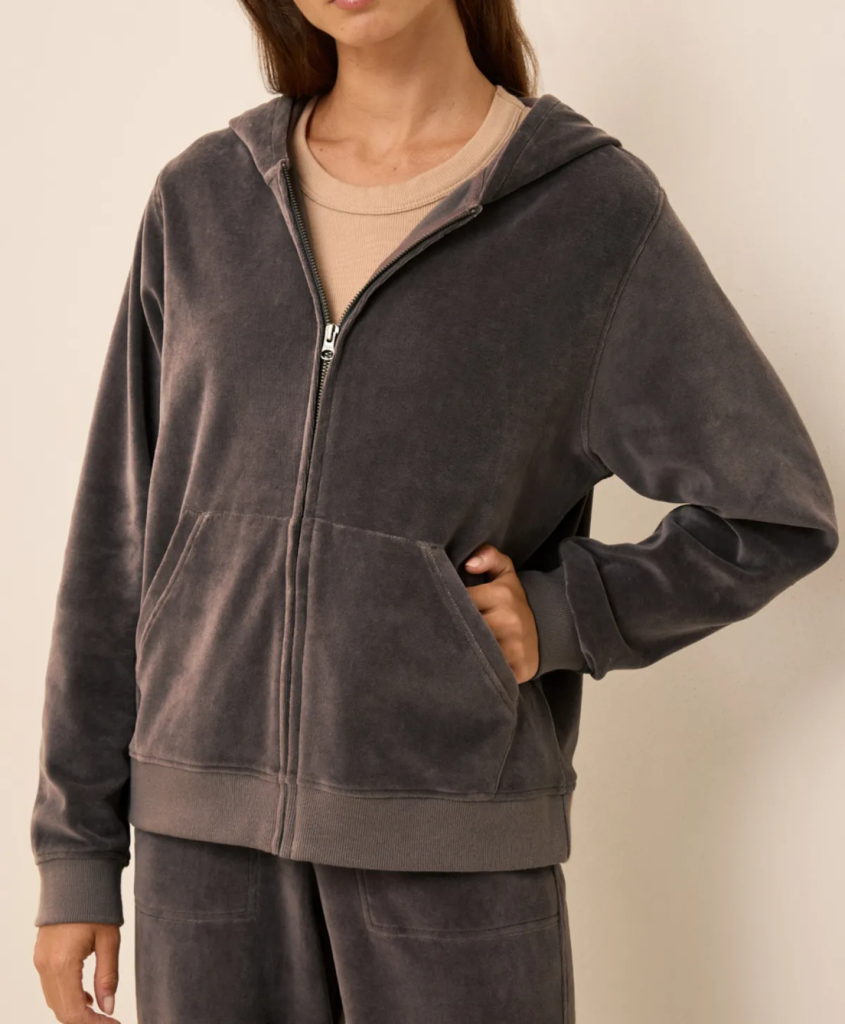 Women Pact Organic Pure Velour Zip Hoodie