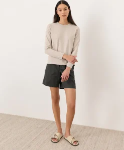 Women Pact Organic Soft-Slub Essential Crewneck Long Sleeve Tee