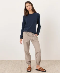 Women Pact Organic Soft-Slub Essential Crewneck Long Sleeve Tee