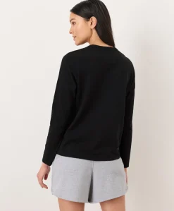 Women Pact Organic Soft-Slub Essential Crewneck Long Sleeve Tee