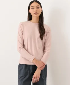 Women Pact Organic Soft-Slub Essential Crewneck Long Sleeve Tee