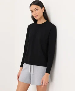 Women Pact Organic Soft-Slub Essential Crewneck Long Sleeve Tee