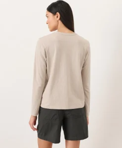 Women Pact Organic Soft-Slub Essential Crewneck Long Sleeve Tee