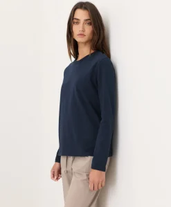 Women Pact Organic Soft-Slub Essential Crewneck Long Sleeve Tee