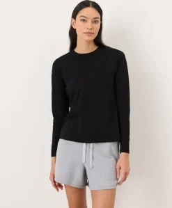 Women Pact Organic Soft-Slub Essential Crewneck Long Sleeve Tee