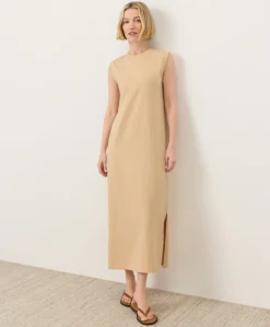 Women Pact Organic Soft-Slub Essential Easy Muscle Tee Maxi Dress